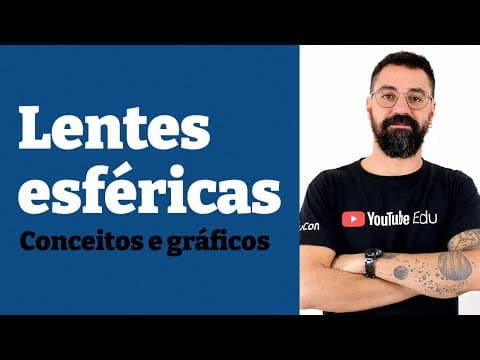 Thumbnail da aula: Lentes esféricas [Conceitos e gráficos] - Aula 10 - Física Óptica | Prof. Henrique