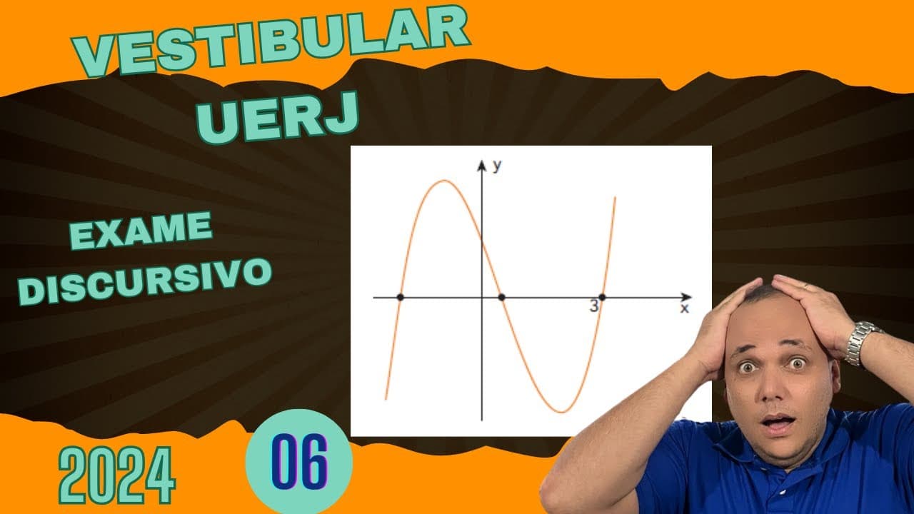 Thumbnail: UERJ 2024 questão 6 Discursiva No gráfico, está representada, fora de escala, a função polinomial P