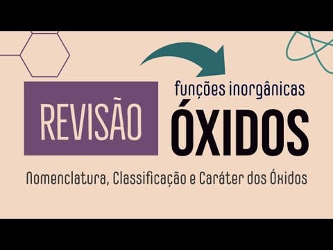 Thumbnail da aula: ÓXIDOS - REVISÃO | QUÍMICA INORGÂNICA