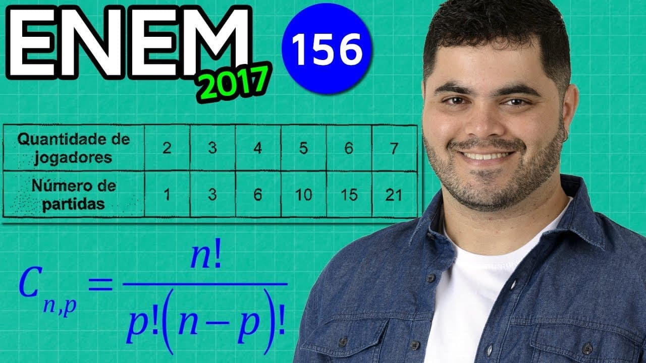 Thumbnail: 🔥 ENEM 2017 Matemática #43 👉 Análise Combinatória com Combinação ou Números Triangulares