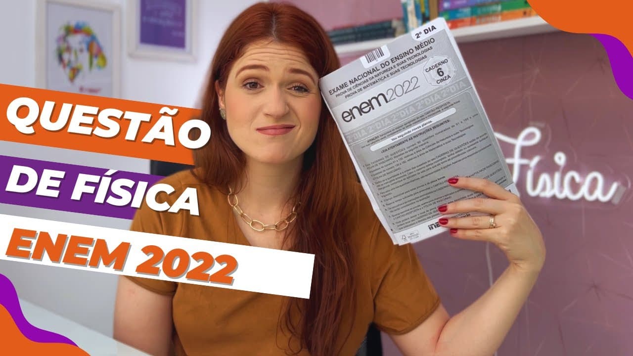 Thumbnail: Questão de física ENEM 2022 - Tribologia é o estudo da interação entre duas superfísicies em contato