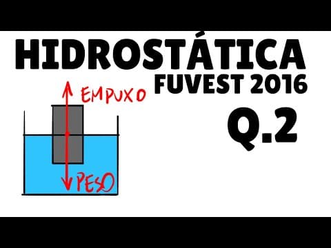 Thumbnail da aula: HIDROSTÁTICA - EXERCÍCIO 2 - EMPUXO - FUVEST 2016
