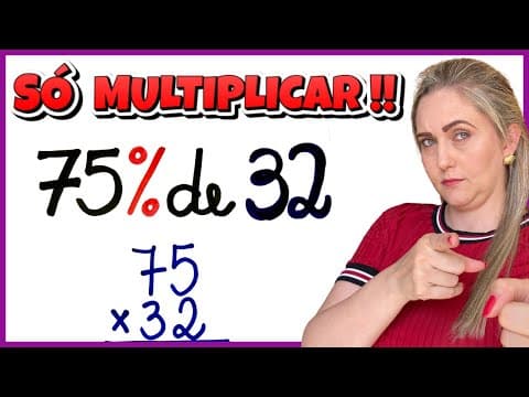 Thumbnail da aula: VOU  TE ENSINAR PORCENTAGEM!!! HOJE VOCÊ APRENDE!!!