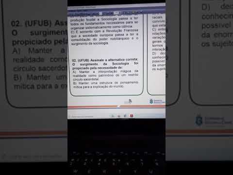 Thumbnail da aula: Sociologia 1° ano ( Resolução de questões)