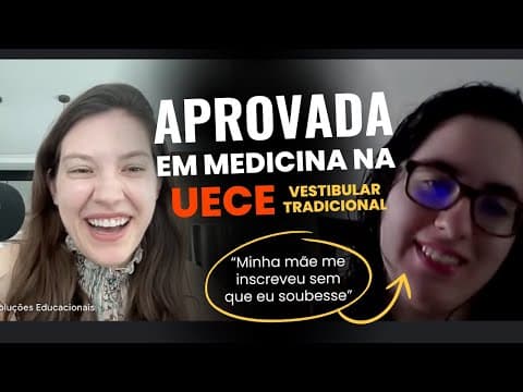 Thumbnail da aula: Ela aprovou no DESAFIO do vestibular TRADICIONAL | Entrevista de aprovados da Anna