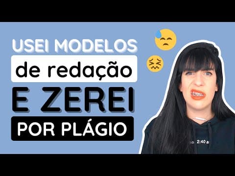 Thumbnail da aula: Se usar modelos prontos, vou zerar na redação do Enem?