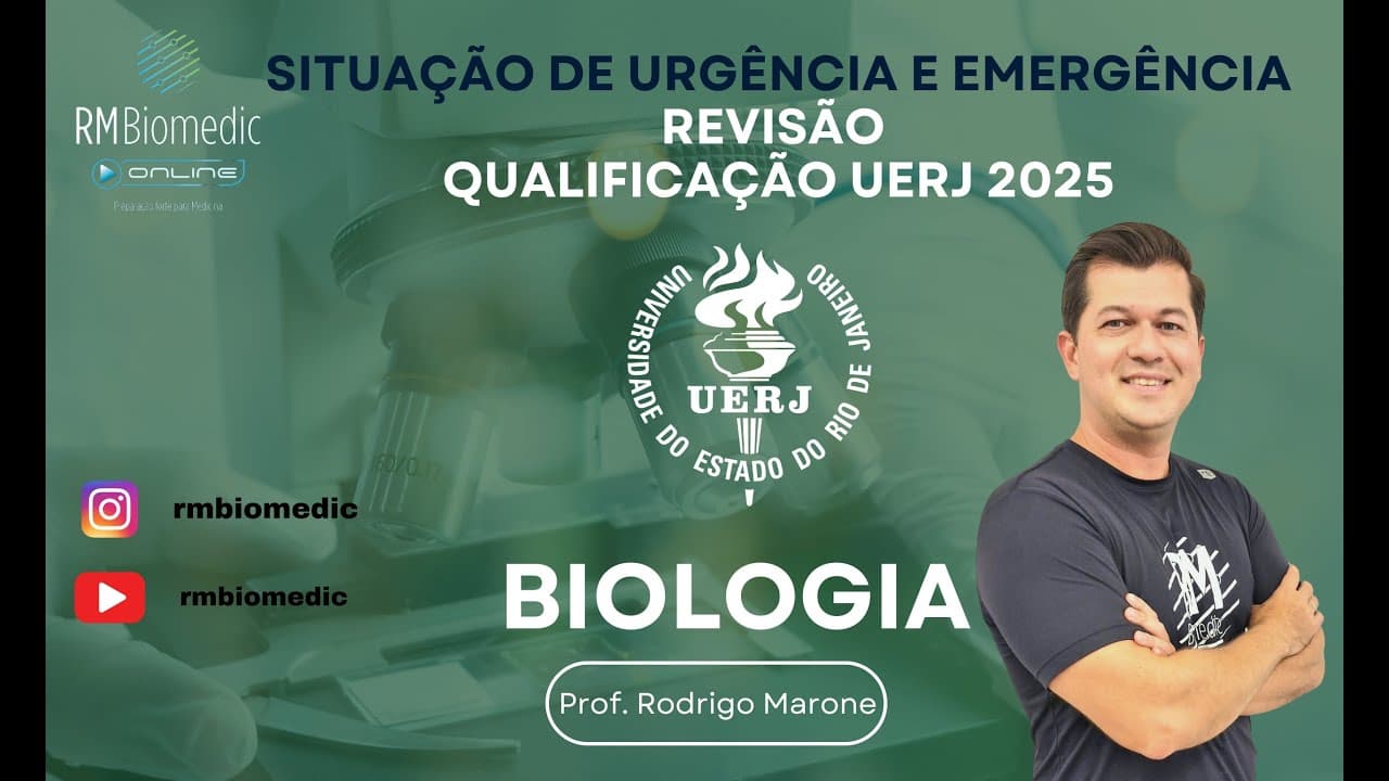 Thumbnail: BIOLOGIA - QUESTÃO 09 - REVISÃO -  VESTIBULAR UERJ - 2º EXAME DE QUALIFICAÇÃO