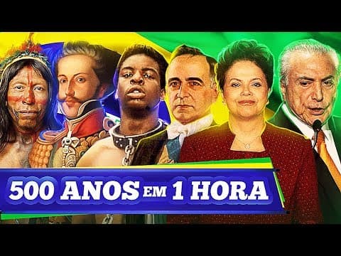 Thumbnail da aula: 500 Anos em 1 Hora / História do Brasil