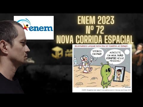 Thumbnail da aula: ENEM 2023 - NOVA CORRIDA ESPACIAL - Questão 72 - Caderno Azul