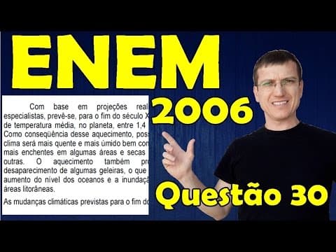 Thumbnail da aula: ENEM 2006 FÍSICA - Questão 30 - Prova Amarela - TERMOLOGIA - Prof  Marcelo Boaro