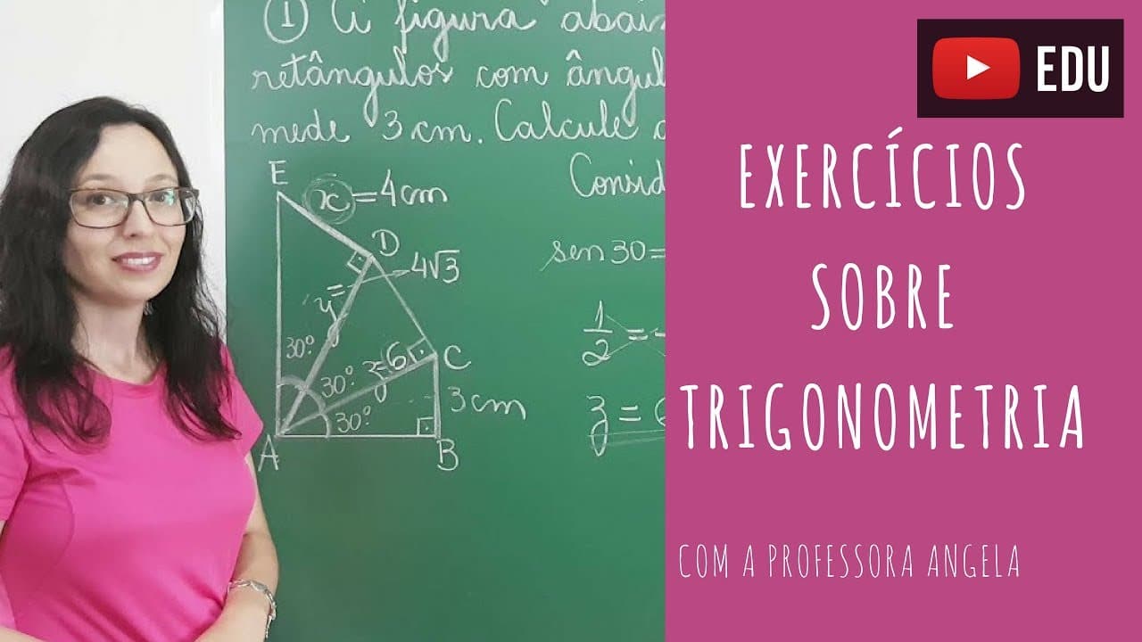 Thumbnail: Problema sobre Trigonometria - Razões Trigonométricas - Professora Angela