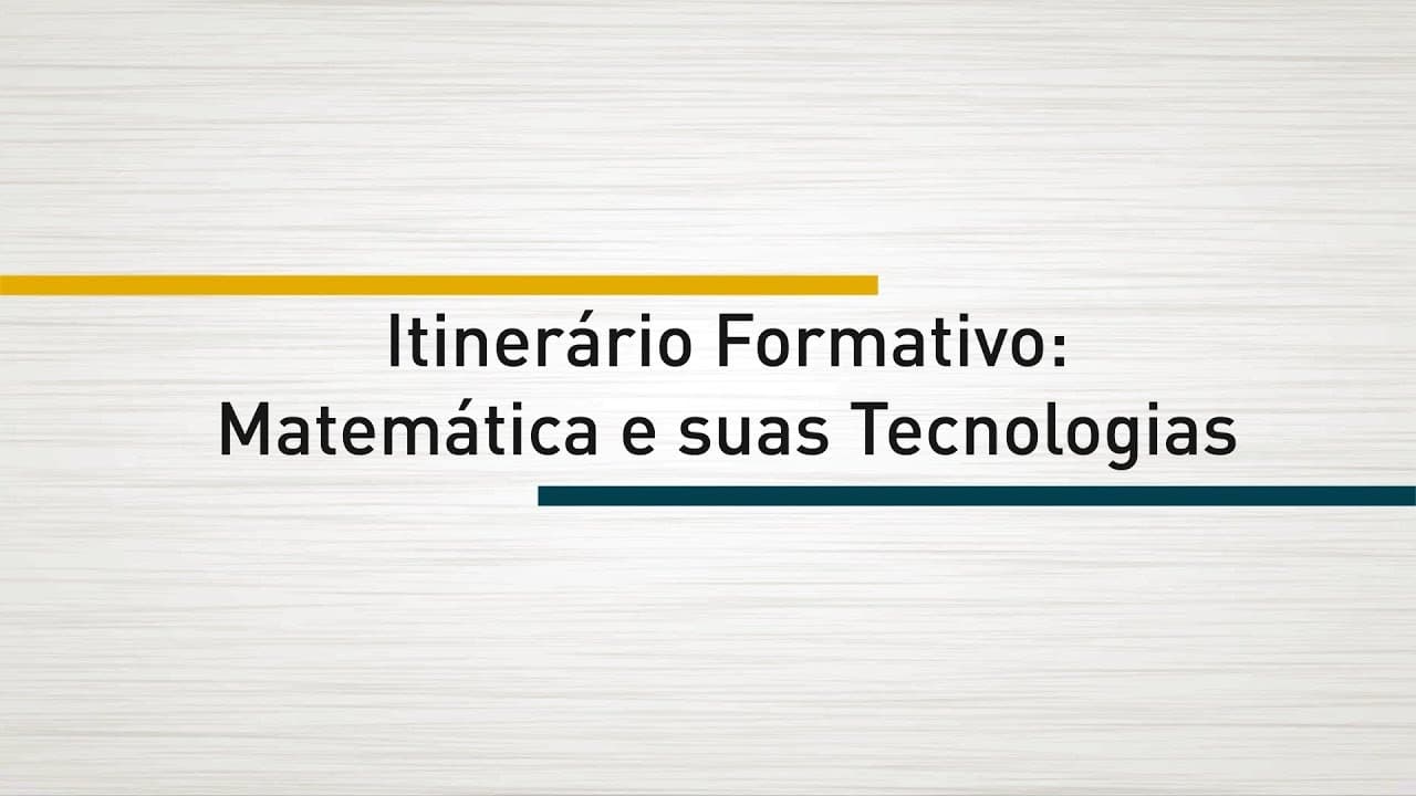 Thumbnail: O NOVO ENSINO MÉDIO | Aula 5 - Matemática e suas tecnologias