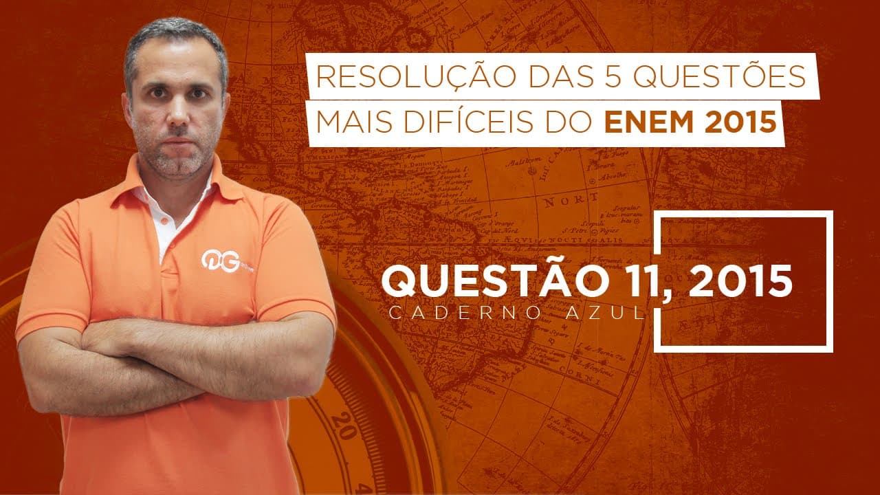 Thumbnail: Resolução das 5 questões mais difíceis do Enem 2015 de História - Questão 11 Caderno Azul