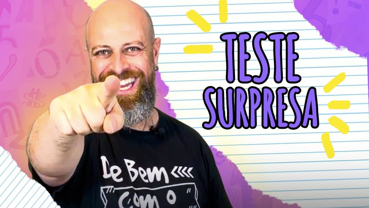 Thumbnail: Você está pronto para um TESTE SURPRESA de Gramática? | Professor Noslen