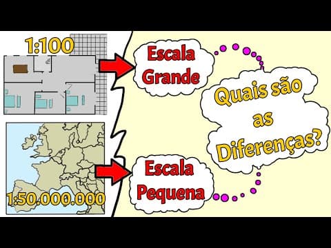 Thumbnail da aula: Escala Cartografica Grande x Pequena - Quais são as diferenças??