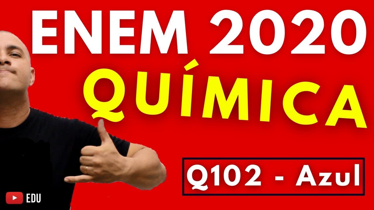 Thumbnail: ENEM 2020 QUÍMICA - Tema: SEPARAÇÃO DE MISTURAS (Questão 102 - Prova Azul)
