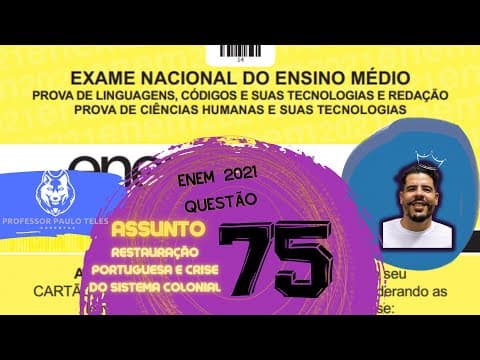 Thumbnail da aula: Resolução Enem 2021 - Humanas Questão 75