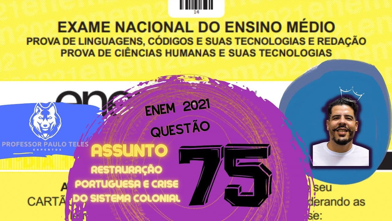 Thumbnail: Resolução Enem 2021 - Humanas Questão 75