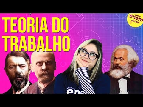 Thumbnail da aula: O TRABALHO NAS TEORIAS DE MARX, WEBER E DURKHEIM | Sociologia para o Enem
