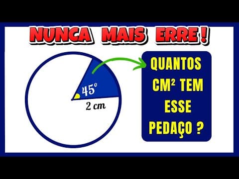 Thumbnail da aula: 🤯ÁREA DE UM SETOR CIRCULAR!!  Matemática básica todo dia.📚🚀