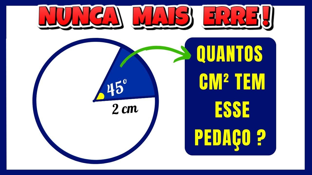 Thumbnail: 🤯ÁREA DE UM SETOR CIRCULAR!!  Matemática básica todo dia.📚🚀