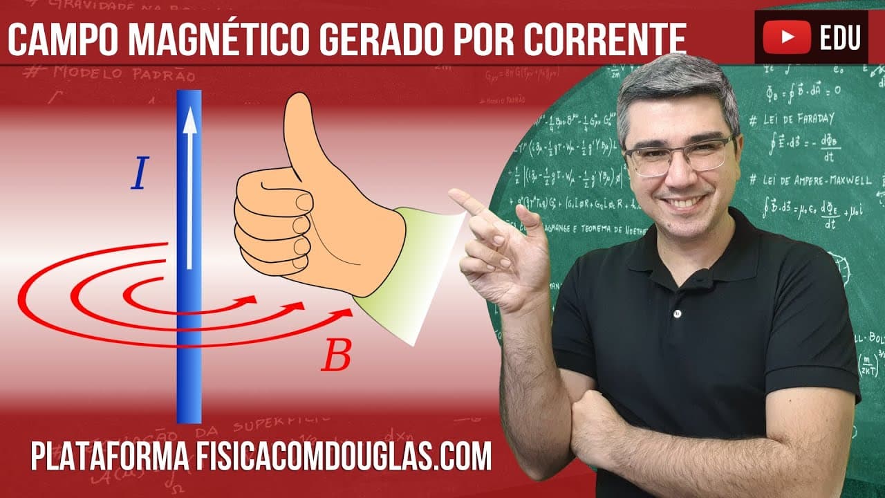 Thumbnail: Campo magnético gerado por corrente elétrica