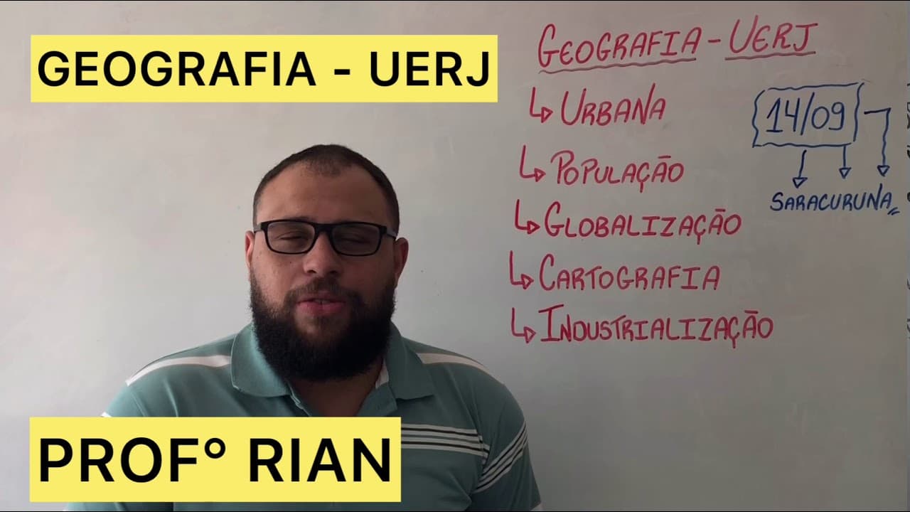 Thumbnail: Top 5 UERJ - prof Rian Geografia