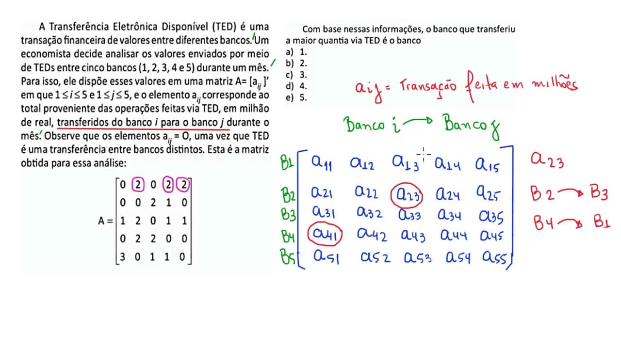 Thumbnail: ENEM 2018 - MATEMÁTICA - QUESTÃO 136 - PROVA AZUL - MATRIZ -TED