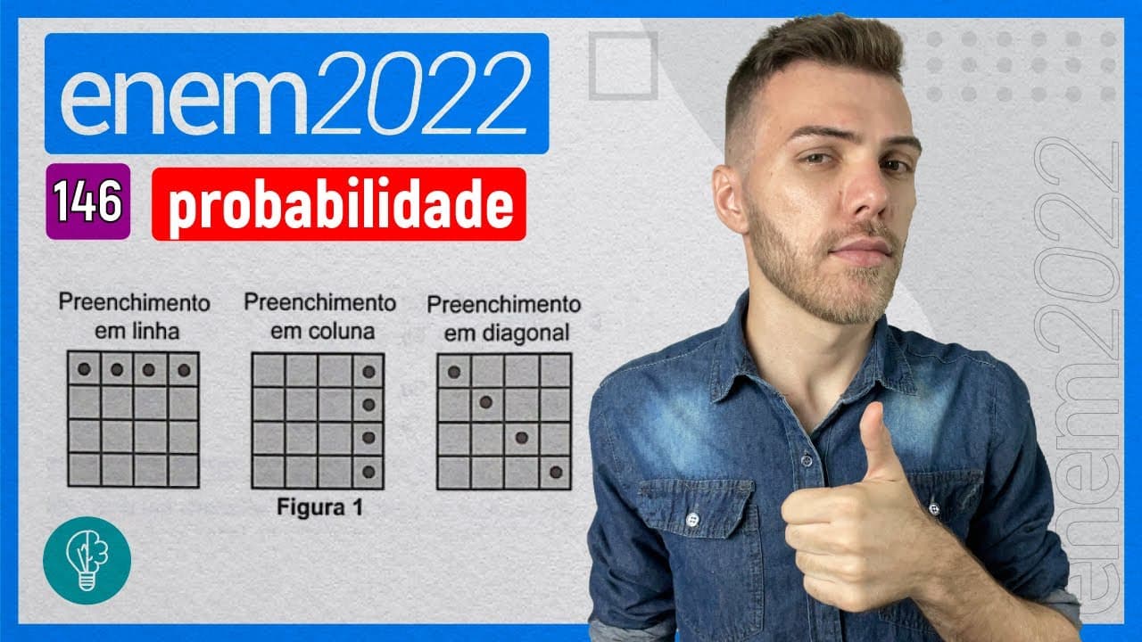 Thumbnail: ENEM 2022 - Q146 - Em um jogo de bingo, as cartelas contêm 16 quadrículas...- PROBABILIDADE
