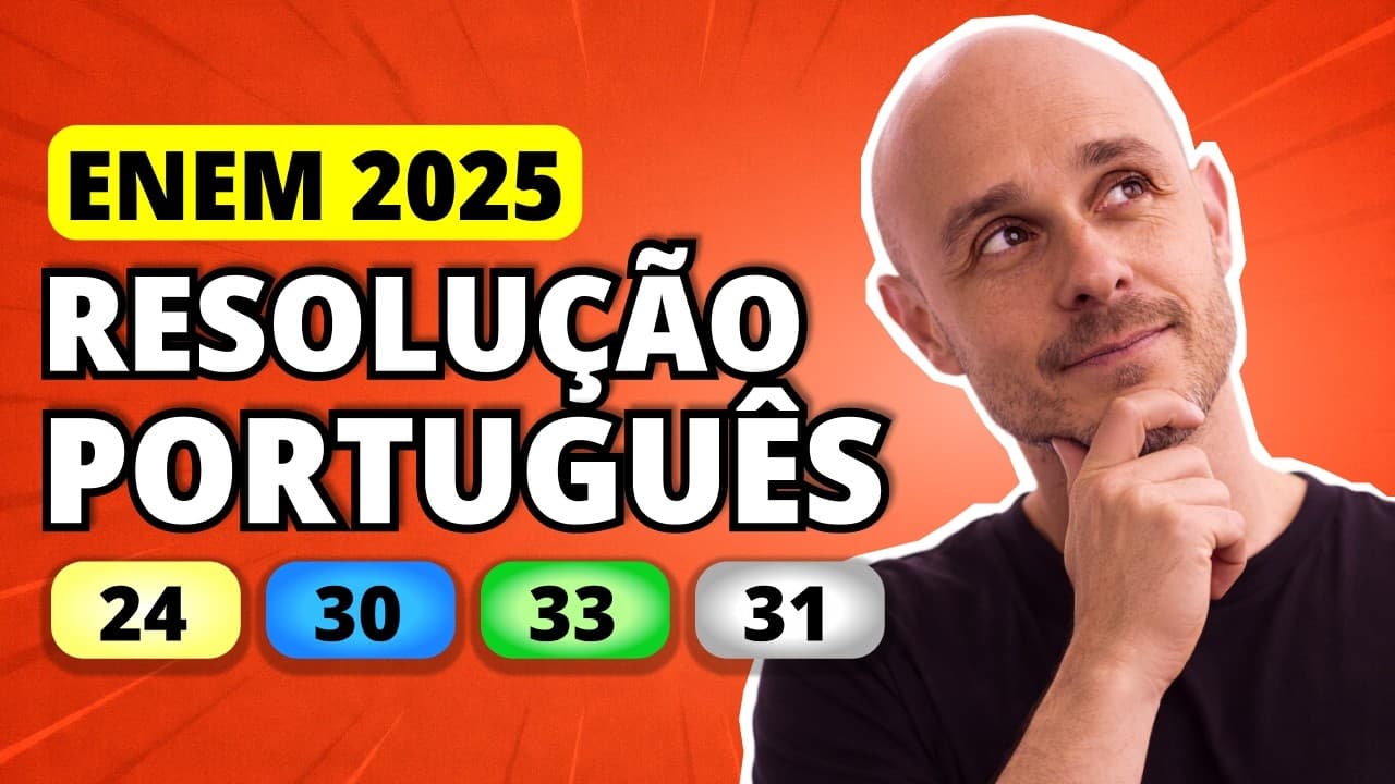 Thumbnail: ENEM 2025 Linguagens – Questão 24 | Uruku Urucum Rocou (Bixa orellana) Moju, dono da água, não gosta