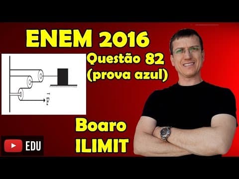 Thumbnail da aula: ENEM 2016 - QUESTÃO 82 - FÍSICA - PROVA AZUL - Prof  Boaro ILIMIT EDUCATION