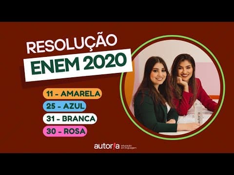Thumbnail da aula: Enem 2020 - Autoria Linguagem - Questão 11 | Linguagens, prova amarela