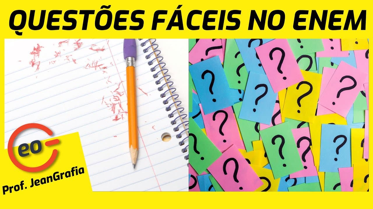 Thumbnail: COMO É UMA QUESTÕES BAIXA FÁCIL NO ENEM