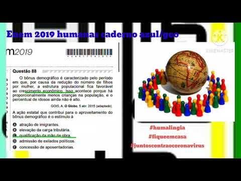 Thumbnail da aula: Questão 88 Enem 2019 caderno azul humanas/geo