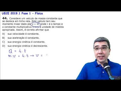 Thumbnail da aula: Correção/Resolução/Comentário Vestibular UECE 2019.1 F1 Q44