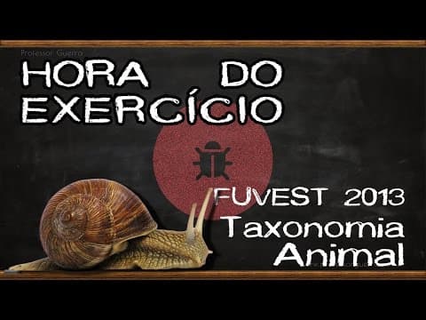 Thumbnail da aula: Taxonomia animal - FUVEST 2013