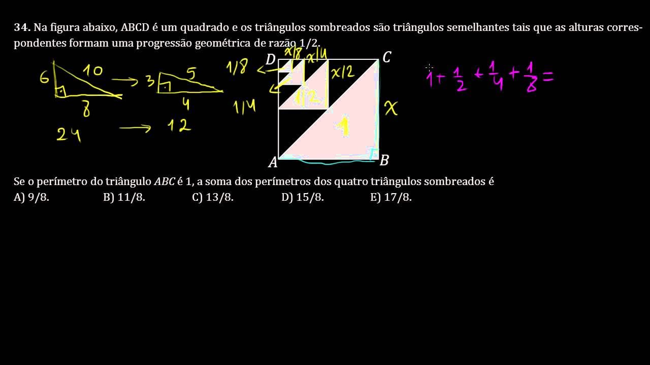 Thumbnail: Correção UFRGS 2012 Matemática questões 34 a 36