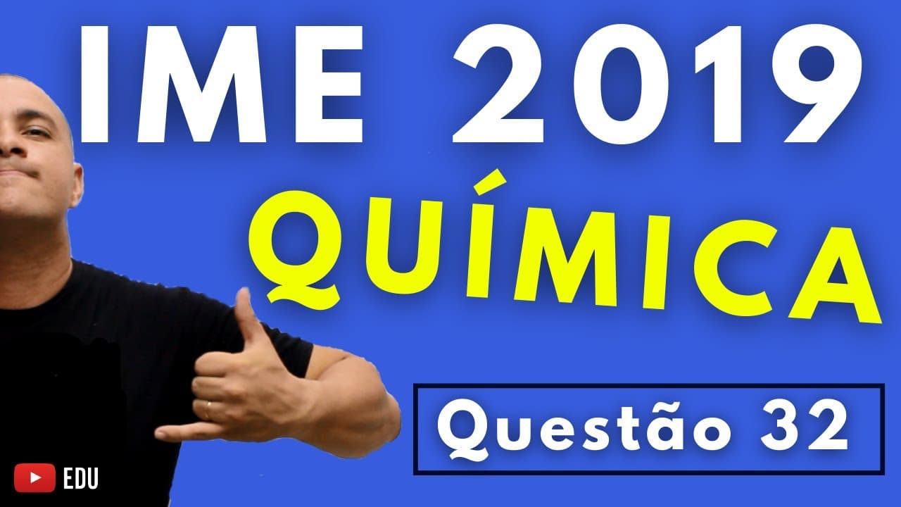 Thumbnail: IME 2019 - Questão 32 - QUÍMICA - Prova Objetiva - Tema: RADIOATIVIDADE