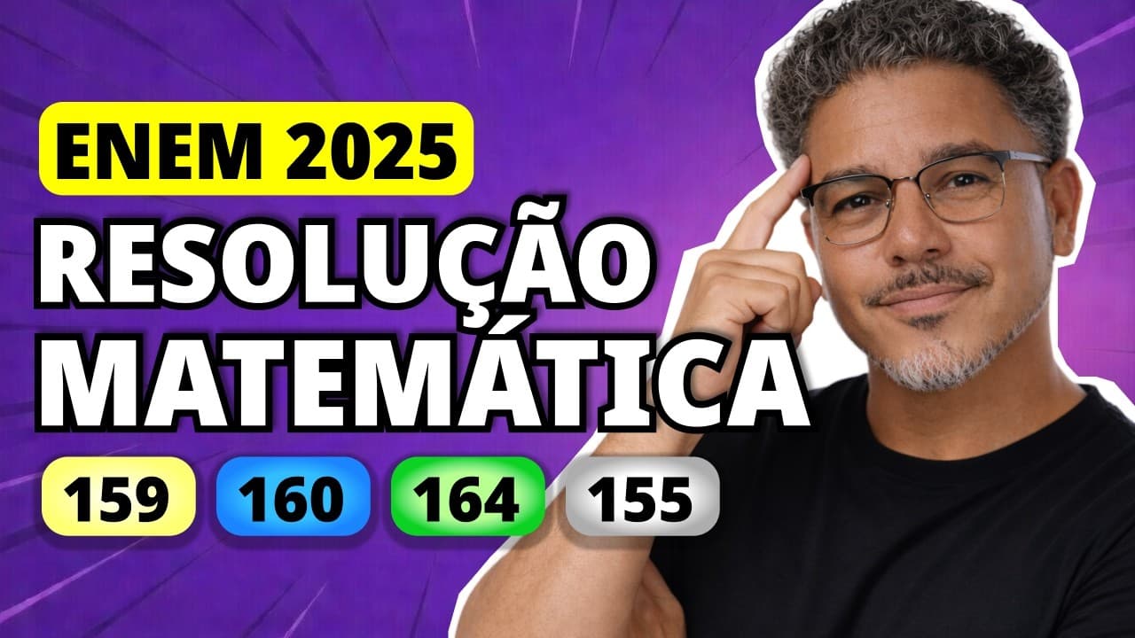 Thumbnail: ENEM 2025 Matemática – Questão 159 | Um recipiente tem um formato que faz com que, ao ser enchido de