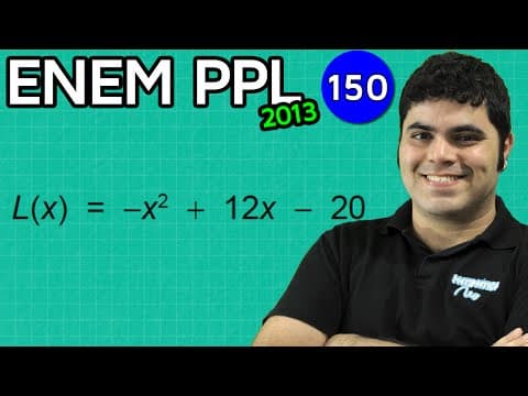 Thumbnail da aula: ENEM PPL 2013 Matemática #15 - Xis do Vértice da Parábola