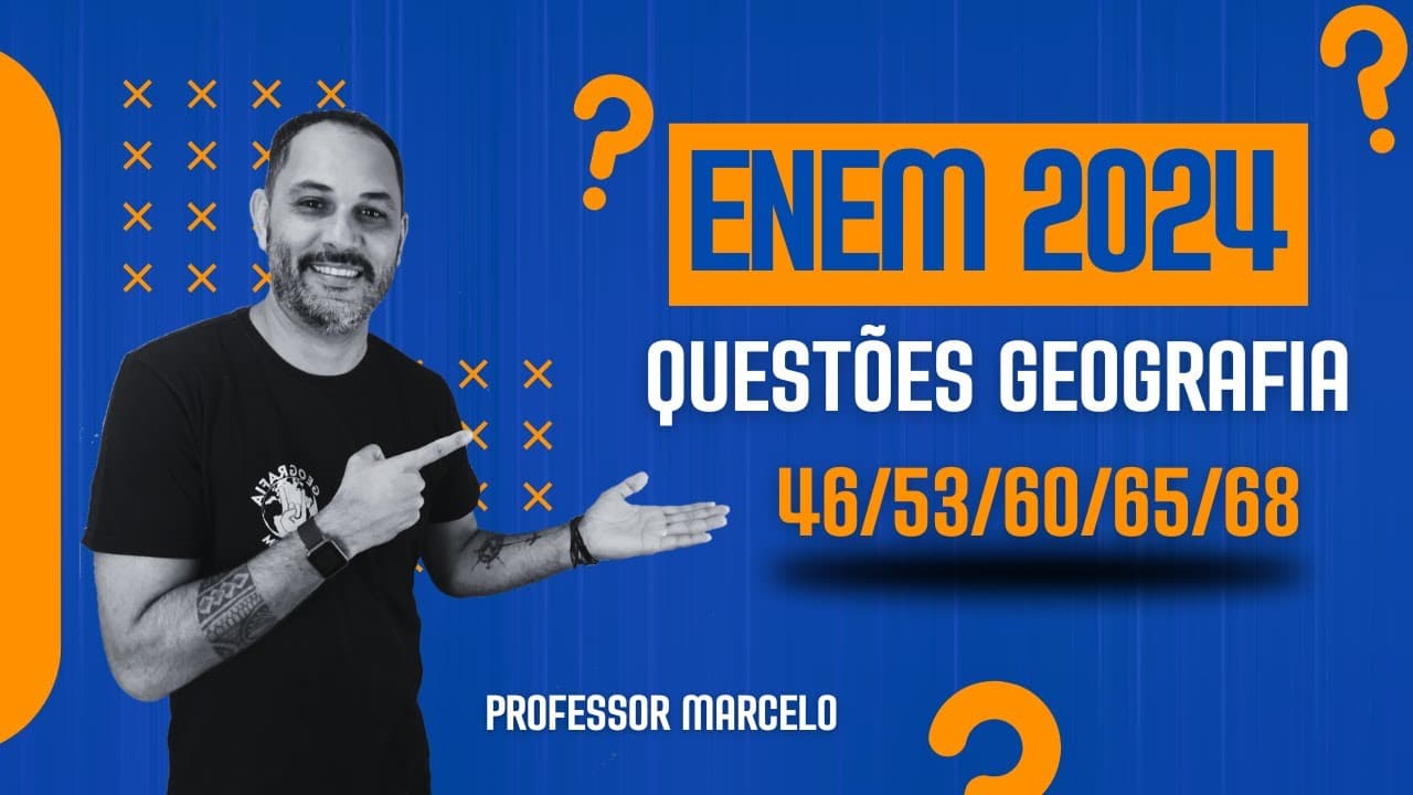 Thumbnail: QUESTÕES ENEM 2024 - HUMANAS