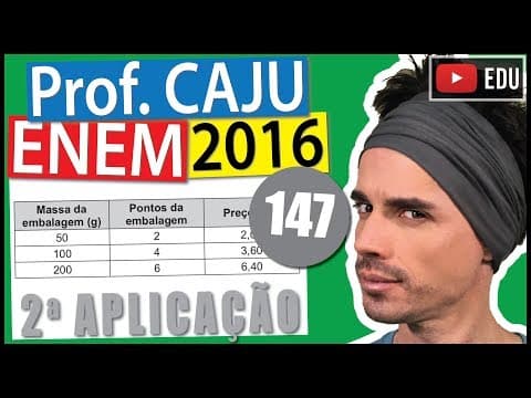 Thumbnail da aula: [ENEM 2016 2Ap] 147 📓 FUNÇÃO CUSTO O pacote de salgadinho preferido de uma menina é vendido em