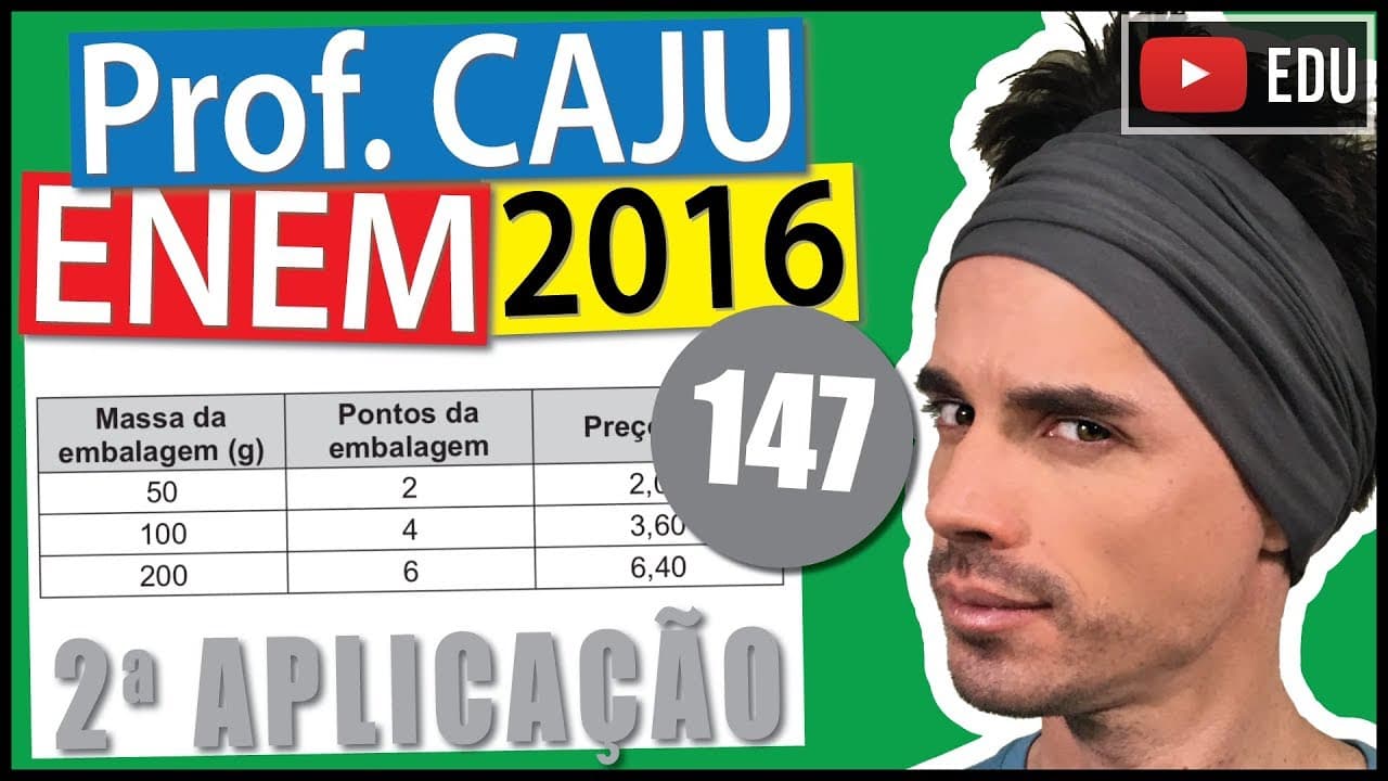 Thumbnail: [ENEM 2016 2Ap] 147 📓 FUNÇÃO CUSTO O pacote de salgadinho preferido de uma menina é vendido em