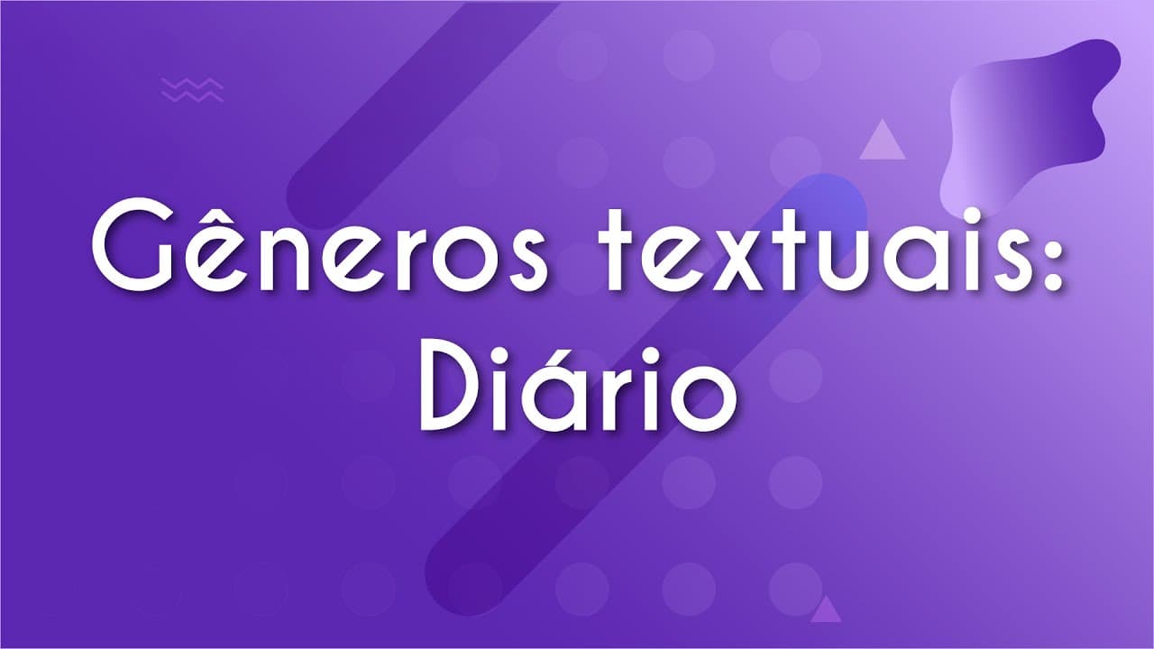 Thumbnail: Gêneros textuais: Diário - Brasil Escola