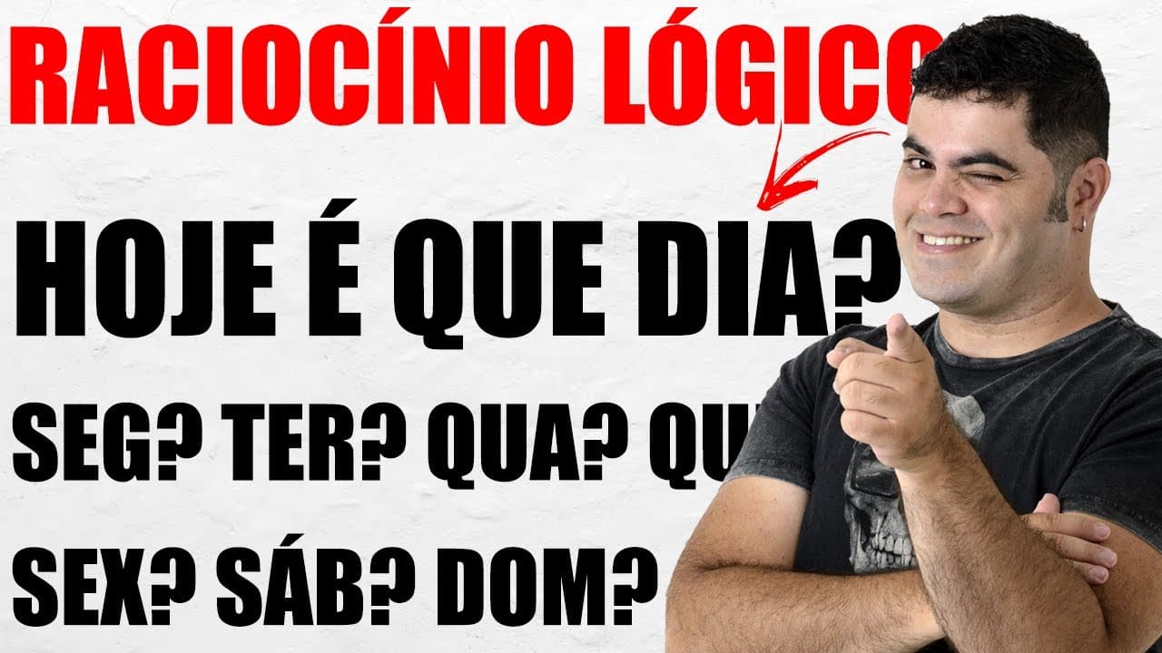 Thumbnail: 📆 QUE DIA É HOJE? 🤯 A Questão de RACIOCÍNIO LÓGICO que Buga a Cabeça de Todos!