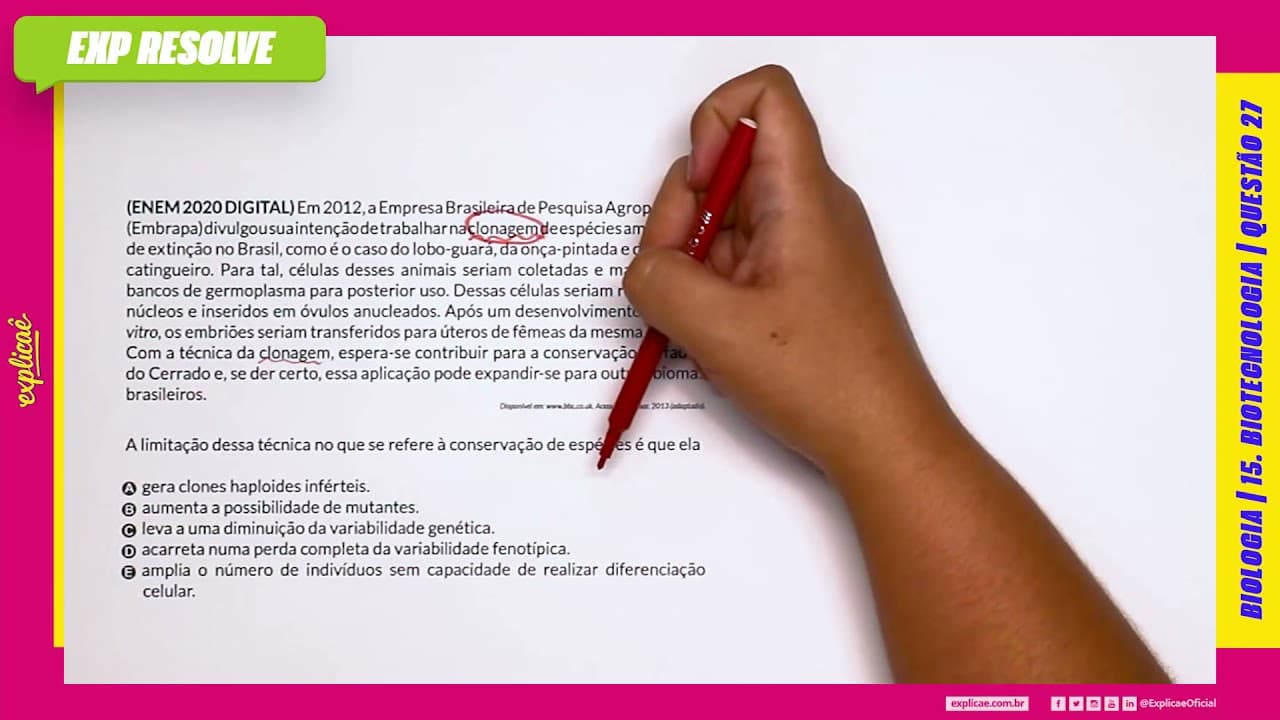 Thumbnail: EM 2012, A EMPRESA BRASILEIRA DE PESQUISA AGROPECUÁRIA (EMBRAPA) DIVULGOU SUA(...) |  BIOTECNOLOGIA