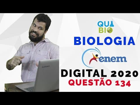 Thumbnail da aula: ENEM 2020 DIGITAL - Questão 134 - Um pesquisador colocou a mesma quantidade de solução aquosa da
