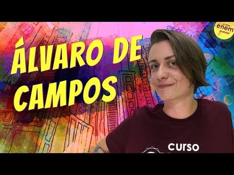 Thumbnail da aula: ÁLVARO DE CAMPOS: HETERÔNIMO DE FERNANDO PESSOA | Resumo de Literatura para o Enem