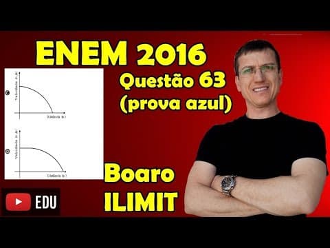 Thumbnail da aula: ENEM 2016 - QUESTÃO 63 - FÍSICA - PROVA AZUL - Prof  Boaro ILIMIT EDUCATION