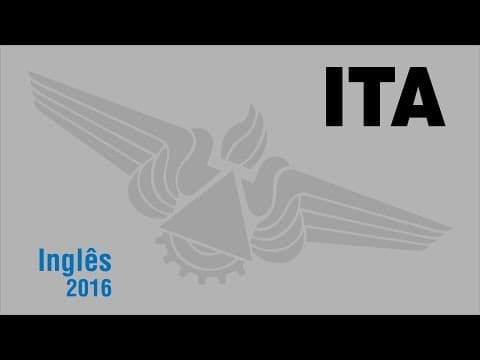 Thumbnail da aula: ITA 2016 - Inglês